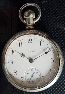 ELGIN Natl. Watch Co. USA  Taschenuhr  Läuft Spz-1-071222-