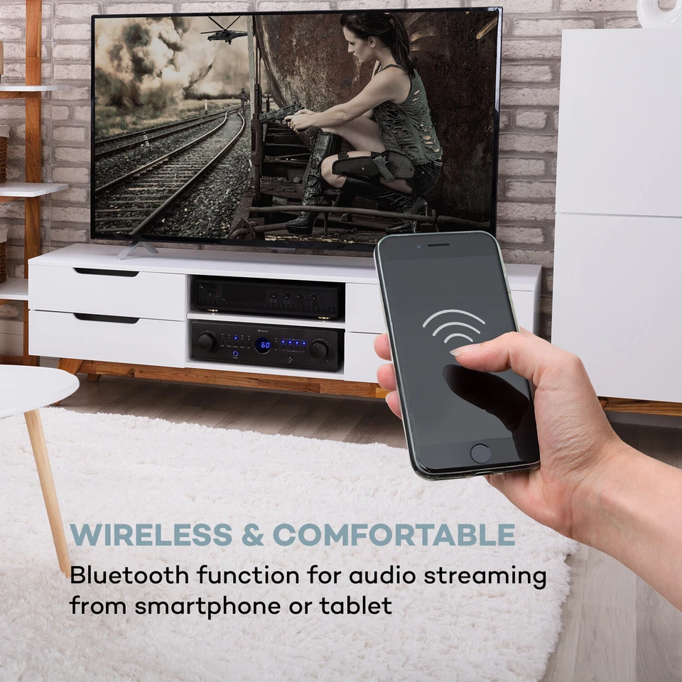 Amplifier Hifi Bluetooth Stereo CD Player Digital Multi Channel Remote LED 800 W - Image 4 of 4