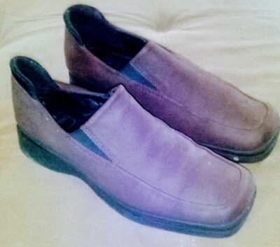 Ecco Brown Leather Slip On Shoes
