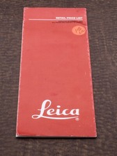 1987 Leica Leitz Photographic Equipment Price List