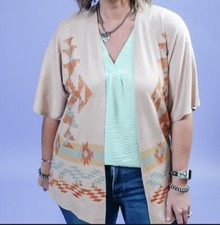 Womens Aztec kimono, NWOT, Size Small
