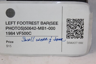 LEFT FOOTREST BAR 50642-MB1-000 1984 VF500C Honda Magna | eBay