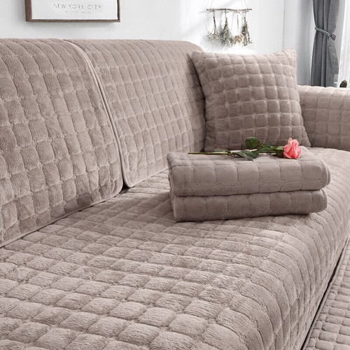 Soft Plush Sofa Seat Cover Universal Settee Non*slip Mat Sofa Lounge Couch Towel - Picture 13 of 14