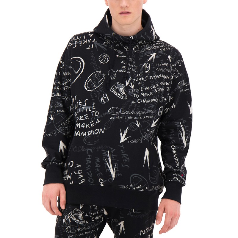 felpa champion uomo nera