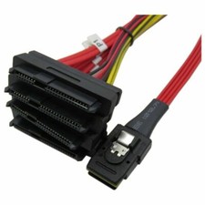 Mini SAS 36 Pin SFF-8087 to 4 SFF-8482 with 4 Power HDD Cable SAS Cable 3FT 1M