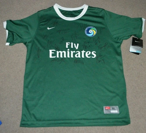 NWT New York Cosmos NASL Soccer Team Signed Autographed Nike Jersey