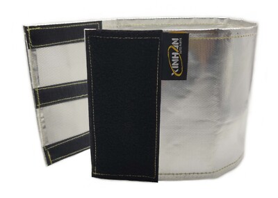 Universal Starter Heat Shield Wrap Kit - 7" X 24" & 5.5" X 17" Aluminum Fiberglass Self-Attaching With Zip Ties