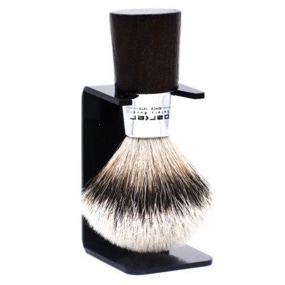 Deluxe Parker Walnut Handle Handmade 100% Silvertip Badger Shave Brush & Stand - Image 1 of 4