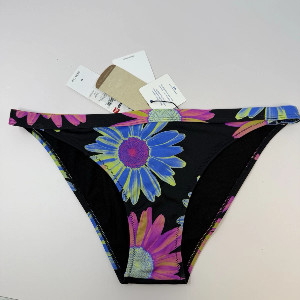 Bas De Bikini Quicksilver Palm Princess - Taille 2 - Multicouleur Floral - Neuf