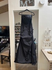 David's Bridal Beaded Black Strapless Formal Gown