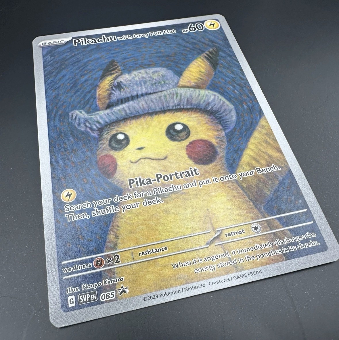 Pikachu With Grey Felt Hat #85 Pokemon Promo | eBay