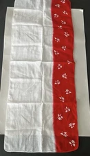 Japanese linen table cloth  Table Dressing new red and white