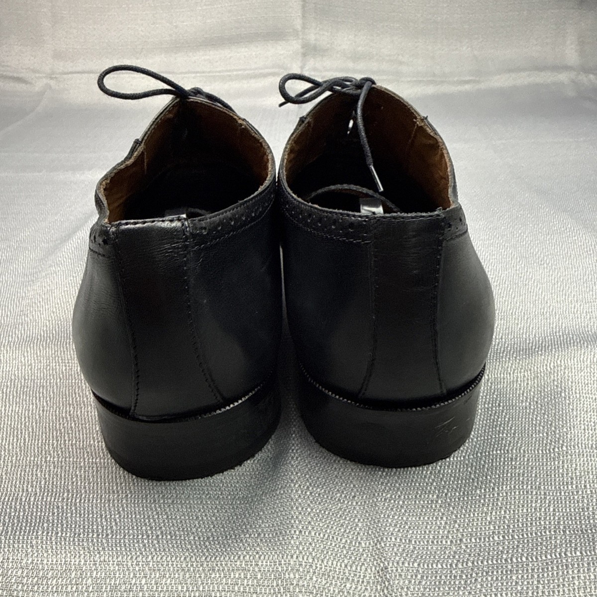 Black Brown 1826 Classic Brogue Cap Toe Oxford Black Leather 