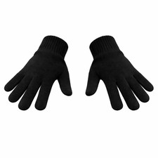 1-100pcs Adults Magic Gloves Stretch Winter Mens Ladies Black One Size BULK LOT