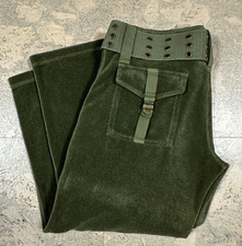 Juicy Couture Green Terry Pants with Belt 2000s Vintage Rare Size Small