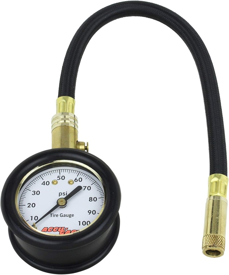 Accu-gage by Milton Dial Tire Pressure Gauge with Straight Air Chuck ...