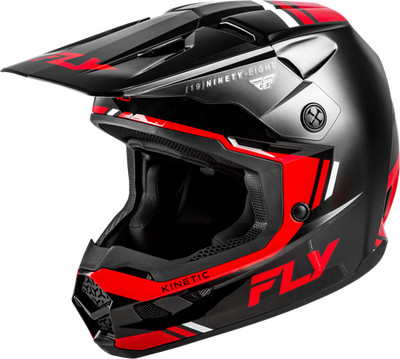 FLY Racing 73-87212X Kinetic Verdict Helmet Black/Red/White, DOT & ECE22.06