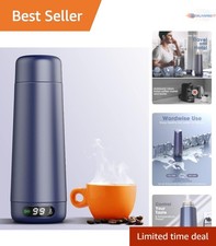 Portable Travel Kettle: Dual Voltage 370ml Stainless Steel with 6 Temp Settings