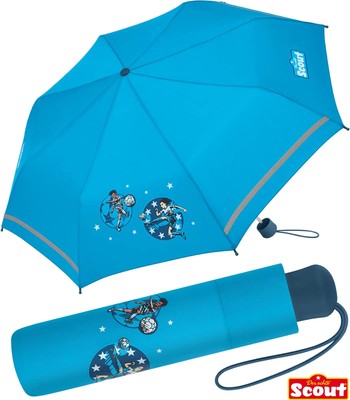 Scout Regenschirm Kinderschirm Taschenschirm Schulmappe reflex Super Champion