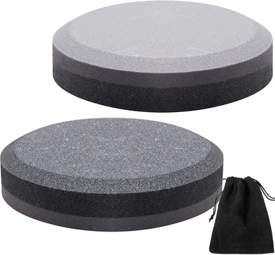Axe Sharpener Sharpening Dual Grit Multipurpose Puck Black, Gray 