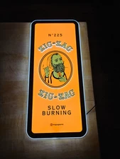 New Zig Zag Slow Burning Papers 20" Laser Cut Led Neon Sign for Wall Decor