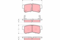 Bremsbelagsatz Scheibenbremse TRW GDB3258 FüR FO Hyundai VAN Trajet Highway Crdi