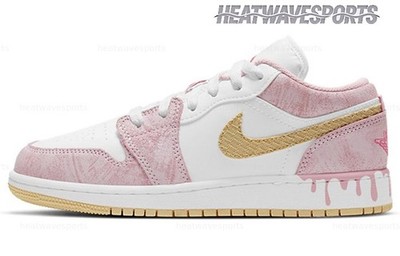 Air Jordan 1 Low GS 'Strawberry Ice Cream' CW7104-601 Kids New Sizes