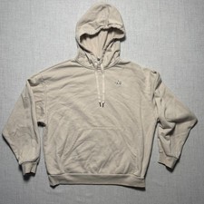 Alo Athletic Hoodie Pullover Lightweight Beige Cotton Blend Drawstring Size M