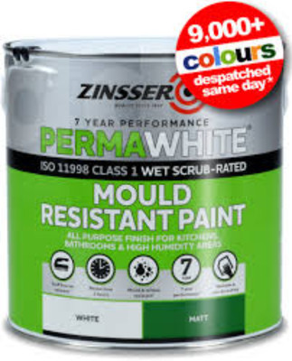 Zinsser Perma White schimmelresistenter Lack - Mattweiß 1L
