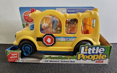 #ad Little People Fisher Price Lil’ Movers School Bus Lights Sounds Toy NOS Box Dist $49.99