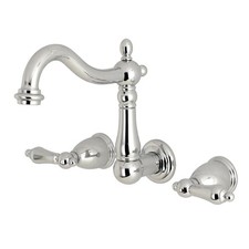 Kingston Brass KS125.AL Heritage 1.2 GPM Wall Mounted Widespread - Chrome