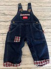 Vintage Infant Oshkosh B'Gosh Flannel Lined Snap Leg Overalls Size 12M — photo 9