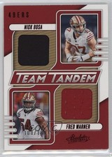 2023 Panini Absolute Team Tandem Materials 100/199 Nick Bosa Fred Warner 1pj3