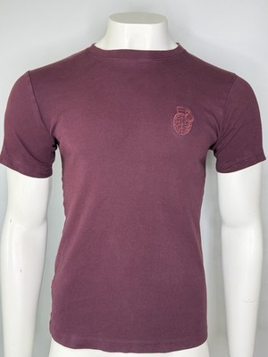 Blow Up Grenade Brain Logo T Shirt Mens M Burgundy Embroidered Streetwear Tee