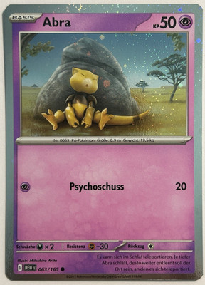 Abra 063/165 Cosmo Holo K&P 151 Deutsch NM