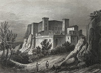 Schroeder Château de La Barden, Provence, Frankreich (ca. 1855)   Gravur