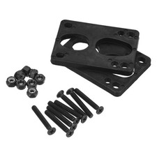 Skateboard Riser Pads 6mm Shock Rise Pad with Screws Nuts Kit Black
