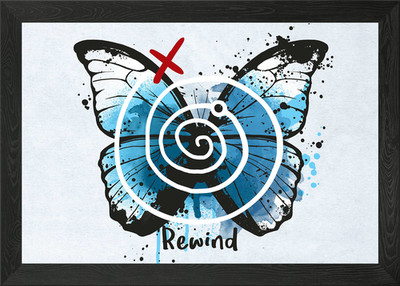 butterfly effect, rewind Framed Wall Art Poster Canvas Print Picture