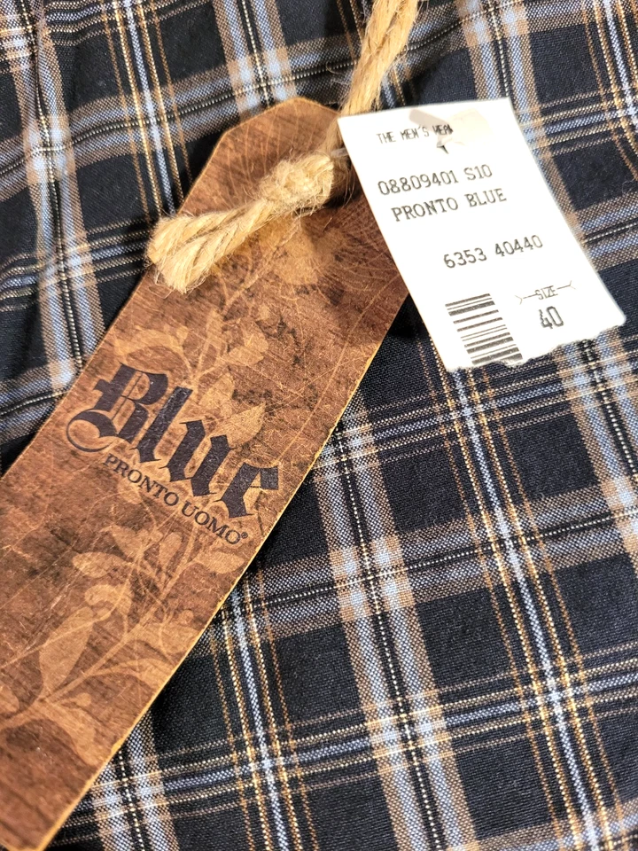 Blue Pronto Uomo Men's Multicolor Plaid Cotton Shorts 40W NWT - Image 4 of 4