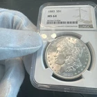 1883 Morgan Silver Dollar NGC MS64 – Bright White –Strong Luster Nice Eye Appeal