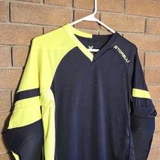 Storelli ExoShield Gladiator Goalkeeper Jersey Men's Small Yellow Black Soccer