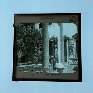 Vintage GWW Magic Lantern Glass Slide Villa Pliniana Free Aus Post (3)