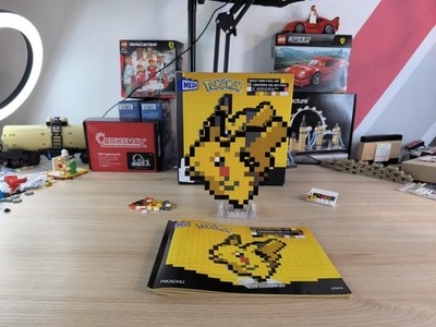 Mattel HTH74 - Mega - Pokémon - Pikachu Pixel Art Bauset, 400 Teile wie Neu