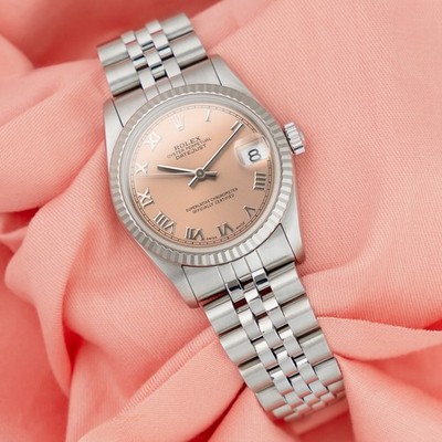 Rolex Datejust 31 68274, Steel & White Gold, Rose Roman Dial, Jubilee Bracele...