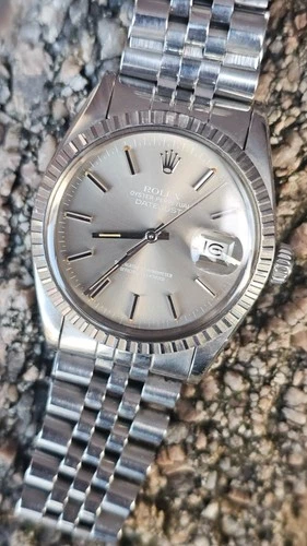 Vintage Rolex Datejust 16030 Ghost Gray Dial Men's Automatic Watch 1979