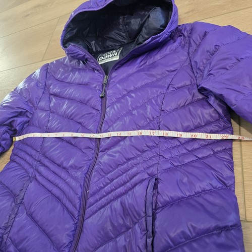 Packable Down Xersion Performance Wear Hooded Women's XL Purple Puffer Jacket - Picture 8 of 9