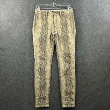 Judy Blue Jeans Women’s 7/28 Snake Print Skinny Fit Denim Mid Rise Pants