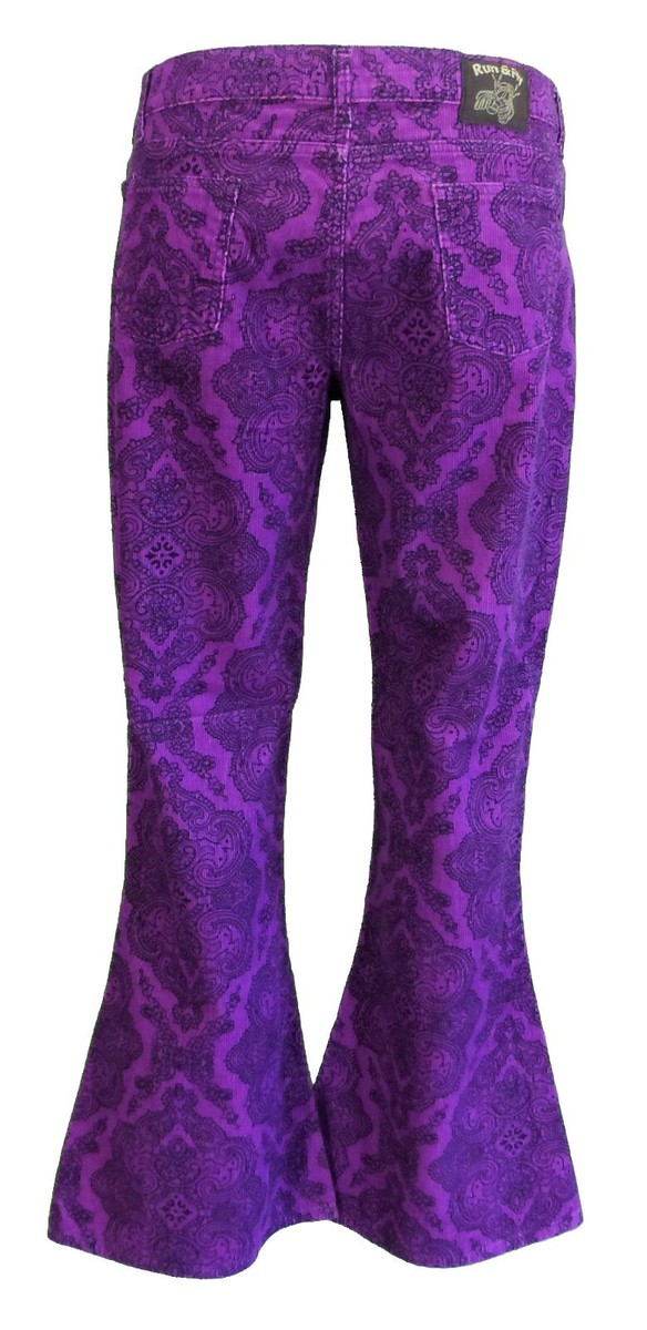 パンツ 00s TORNADO MART paisley bell-bottom Y2K 00s Tornado Mart Archive Lace up Flared Denim Pants Tornado