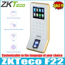 ZKTeco F22 WiFi ID/IC/ADMS Biometric Fingerprint Time Attendance Multilanguage