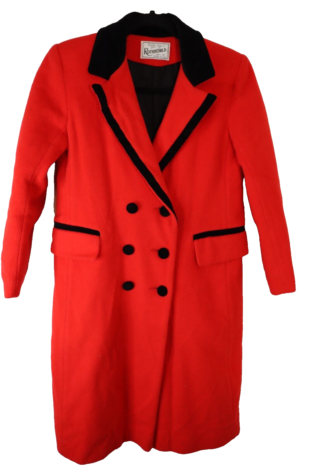 Vintage Rothschild Red Peacoat Jacket Size 10 Wool/Nylon (17)